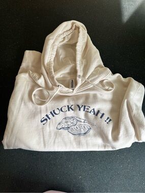 Cream 'SHUCK Yeah!!' Graphic Hoodie